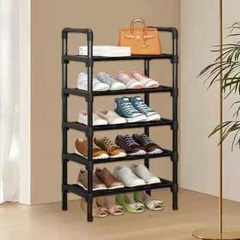 Прочная металлическая полка для хранения обуви. Прочная конструкция. Выдерживает большие нагрузки. Простая установка. Triple Layer