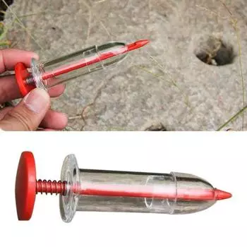 Прочная мини-ручная сеялка, шприц-тип, сеялка для выращивания удобрений, медленно высвобождающаяся сеялка для выращивания садовых растений, инструмент для посадки красный