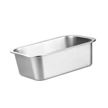 Прочная миска для домашних животных из нержавеющей стали, прямоугольная, с противоскользящим дном, для крупных пород, легко моется, большая вместимость A