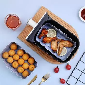 Прочная многоцелевая маслостойкая многоразовая прямоугольная форма для выпечки, кастрюля для выпечки, форма для выпечки красный