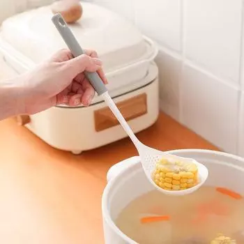 Прочная многофункциональная сливная ложка для супа с длинной ручкой, пищевая многофункциональная ложка для ресторана, дуршлаг