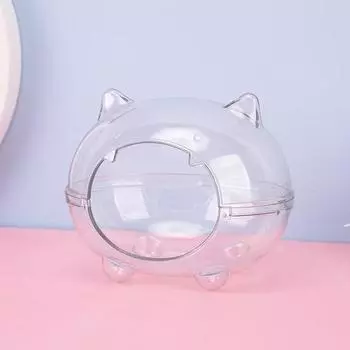 Прочная мультяшная пластиковая песочница для хомяка, ванная комната для домашних животных, песочница для ванной комнаты для домашнего хозяйства S