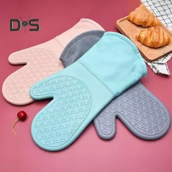 Прочная на разрыв рукавица для духовки Нескользящая удобная жаропрочная рукавица для духовки серый
