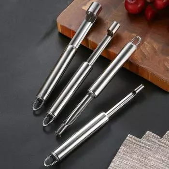 Прочная нержавеющая ручка Pitter, полезная насадка для фруктов из нержавеющей стали для кухни 0.8cm серебряный