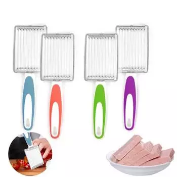 Прочная нержавеющая сталь ручки выскальзывания слайсера для мяса для обеда резать равномерно фиолетовый