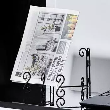 Прочная несущая подставка для книг, нержавеющая, полезная, железная художественная фоторамка, стойка для тарелок S