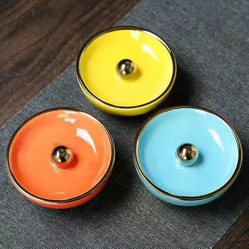 Прочная, нежная, без заусенцев, курильница для благовоний с полированной поверхностью для спальни жёлтый