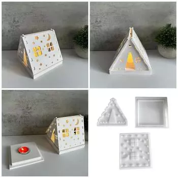 Прочная палатка для кемпинга «Звезда и Луна», прочная силиконовая форма, аксессуар для практичных подсвечников и гипсового декора