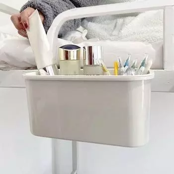 Прочная пластиковая прикроватная подвесная корзина серая компактная подвесная мусорная корзина без крышки маленькое мусорное ведро для кухни серый