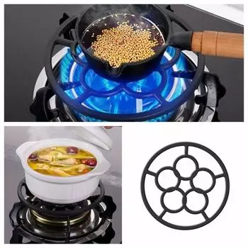 Прочная подставка для газовой плиты Круглая подставка для плиты Wok Аксессуары для плиты Подставка для сковороды Кухня чёрный