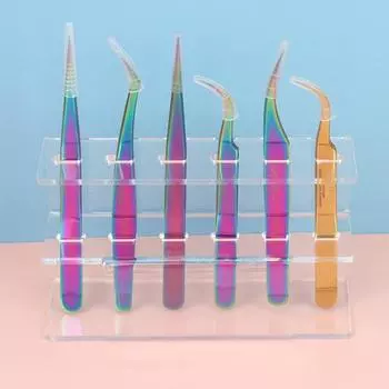 Прочная подставка для хранения пинцета для ресниц с 6 отверстиями, современная подставка для наращивания ресниц