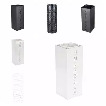 Прочная подставка для зонта Креативная трость для ходьбы Ведро для хранения Офис White-Round