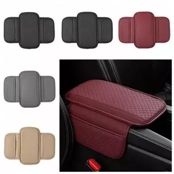 Прочная подушка для центральной консоли, чехол для подлокотника автомобиля из искусственной кожи, защитный коврик для подлокотника автомобиля серый