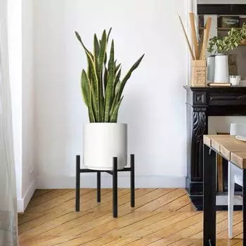 Прочная простая установка, подставка для горшков, не ржавеющая, для сада, дома, балкона, держатель для горшечных растений, садовая подставка для цветочного горшка чёрный