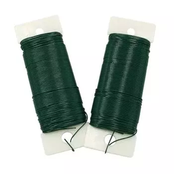 Прочная проволока для лопастей, гибкая проволока для венков, проволока для стеблей цветов, зеленая цветочная проволока калибра 22, день рождения зелёный