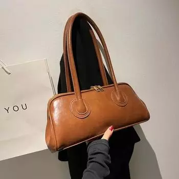 Прочная ПУ молодая женская повседневная универсальная сумка через плечо с молнией для женщин высокого качества, легко перемещать, простота