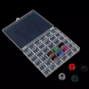 Прочная пустая шпульная машина с 36 валами, шпульная коробка для хранения, пластиковая коробка