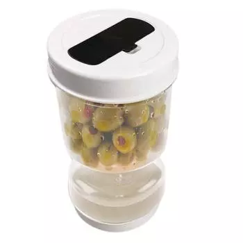Прочная пылезащитная крышка для хранения легко заправляемых оливковых капустных маринованных огурцов, герметичная коробка для пищевых продуктов, коробка для маринованных огурцов, кухонный гаджет белый