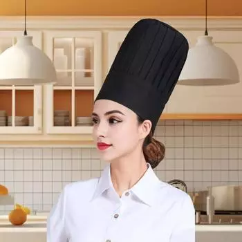 Прочная рабочая кепка для кухни из хлопка, гигиеническая кепка для повара, кепка для кафе, кепка для официанта чёрный