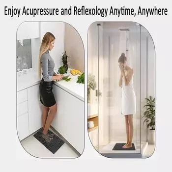 Прочная рефлексологическая массажная подушка для ног, подставка для давления на пальцы ног, коврик для кровообращения, массажер для здоровья ног, инструмент для массажа чёрный