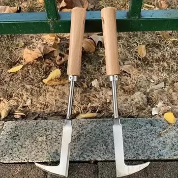 Прочная ручная лопата из углеродистой стали с эргономичной рукояткой - ручной инструмент для прополки сорняков в трещинах на дорогах и в садах, не водонепроницаемый металлический лавандовый