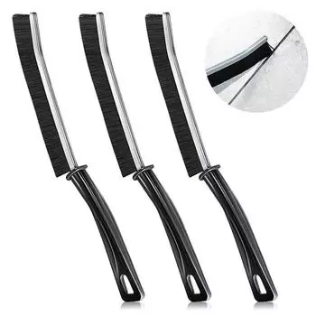 Прочная щетка для чистки затирки, бытовая щетка для швов плитки, скребок с жесткой щетиной, маленькая щетка для чистки затирки плитки, для линий пола в душе чёрный