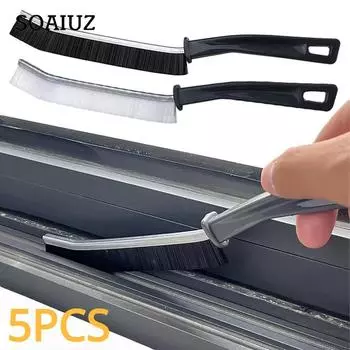 Прочная щетка для чистки затирки, кухонная щетка для туалетной плитки, мертвый угол, жесткая щетка для чистки щетины, щетки для душа, линия пола, 5/1 шт. 1PCS чёрный