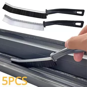 Прочная щетка для чистки затирки, кухонная щетка для туалетной плитки, мертвый угол, жесткая щетка для чистки щетины, щетки для душа, линия пола, 5/1 шт. 1PCS чёрный