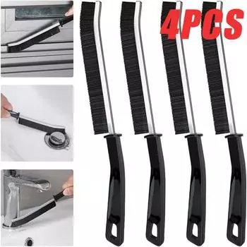 Прочная щетка для чистки зазоров на кухне, в туалете, для плитки, мертвый угол, жесткая щетина, щетки для чистки пола в душе, линия 4/1 шт. 1pc чёрный