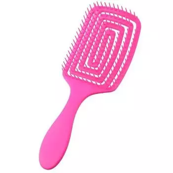 Прочная щетка для волос, массажная расческа для кожи головы, полая женская салонная резиновая противоскользящая ручка, парикмахерская расческа для укладки волос, массажные изделия чёрный