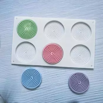 Прочная силиконовая форма для выпечки льда с шестью гравитационными формами для выпечки, кухонные принадлежности, форма для печенья 1pc белый