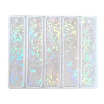 Прочная силиконовая форма, голографические лазерные закладки, формы для изготовления легко чистящихся закладок, форма для любителей чтения B чёрный