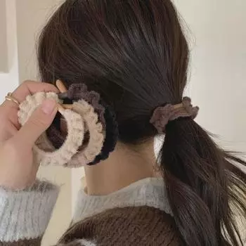 Прочная симпатичная резинка для волос с деревянными ушками Майяра и толстой резинкой