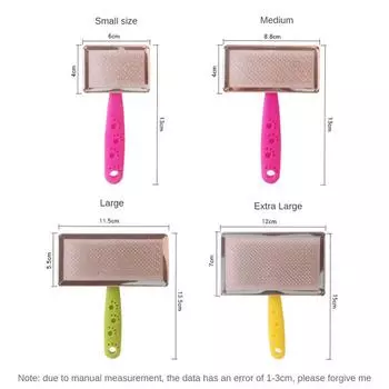 Прочная стальная игольчатая расческа для домашних животных, удобный массажный инструмент, эффективное удаление волос, стальные игольчатые войлочные бусины, дизайн, инструменты для ухода за домашними животными BG-W1347