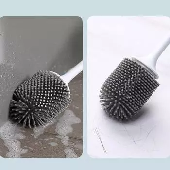 Прочная стена силикона обеззараживания щетки унитаза сильная установленная чёрный