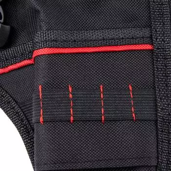 Прочная сумка для инструментов электрика с держателем бит и поясным карманом для хранения дрелей