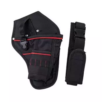 Прочная сумка для инструментов электрика с держателем бит и поясным карманом для хранения дрелей