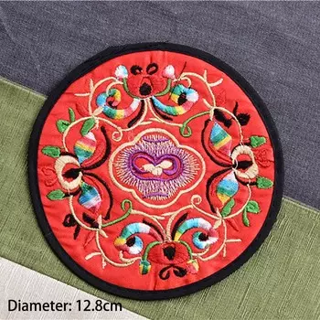 прочная ткань с вышивкой, коврики для стола, коврик для чашки, китайский стиль, антигорячая подставка, кухонные аксессуары, украшение дома