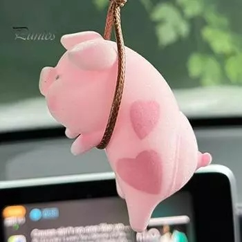 Прочная тонкая работа, очаровательная подвеска для автомобиля, изысканная розовая свинья, подвеска для заднего вида автомобиля, домашний декор розовый