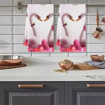 Прочная тряпка для чистки, ультра впитывающая чистящая ткань на день святого Валентина, утолщенная тряпка для чистки посуды, кухонные гаджеты K