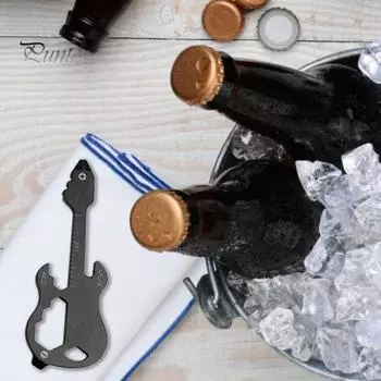 Прочная универсальная открывалка для бутылок EDC из углеродистой стали, устойчивая к ржавчине, открывалка для бутылок EDC для использования на открытом воздухе чёрный