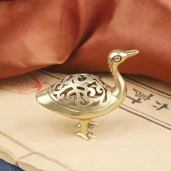 Прочная утиная благовонная печь в форме утки, медная посуда, антикварная гусиная печь, украшения, ремесленная утка, ароматерапевтическая печь для дома медный