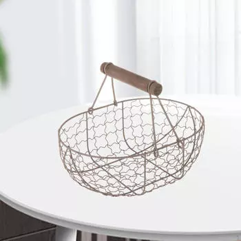 Прочная ваза с фруктами, корзина с орнаментом, декоративная столешница, деревенский геометрический проволочный хлеб, овощной хлеб Brown L