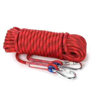 Прочная веревка, универсальный диаметр, подъемная помощь [широкий тип] многофункциональная, многоцелевая, 12 мм, красная, для кемпинга, на открытом воздухе, для перемещения, для автомобилей, чёрный