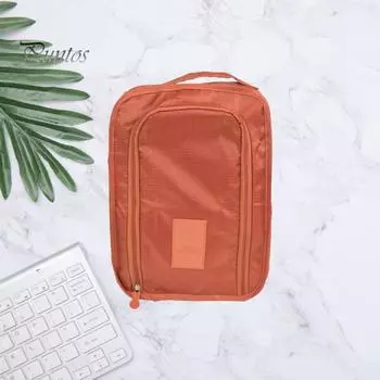 Прочная водонепроницаемая сумка для обуви с застежкой-молнией, вместительный держатель для обуви, дорожный аксессуар оранжевый