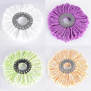 Прочная вращающаяся на 360 градусов легкая волшебная вращающаяся головка из микрофибры для швабры для пола One Size белый/синий
