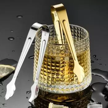 Прочная зеркальная полировка, утолщенная нержавеющая сталь, щипцы для сервировки еды, кофе, чая, аксессуары для бара, зажим для льда