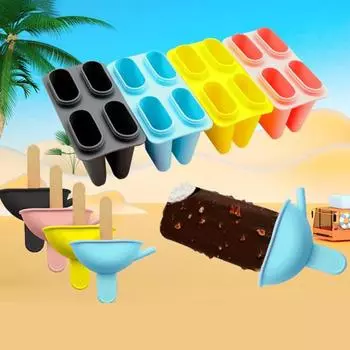 Прочное гибкое изготовление льда, многоразовое использование, 4 сетки, машина для изготовления кубиков льда, машина для приготовления мороженого, товары для дома, мороженица розовый