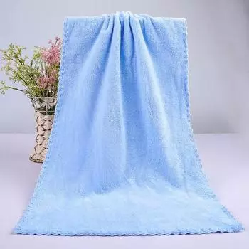 Прочное и толстое коралловое флисовое полотенце, мягкое и не линяет, хорошо впитывает влагу синий