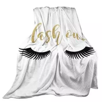 Прочное многоцелевое универсальное одеяло с плетением из ресничного трикотажа для дома S